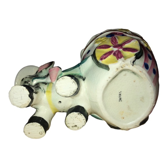 Vintage 1950’s Planter Donkey Pulling Cart Hand Painted Made in Japan - Picture 10 of 11